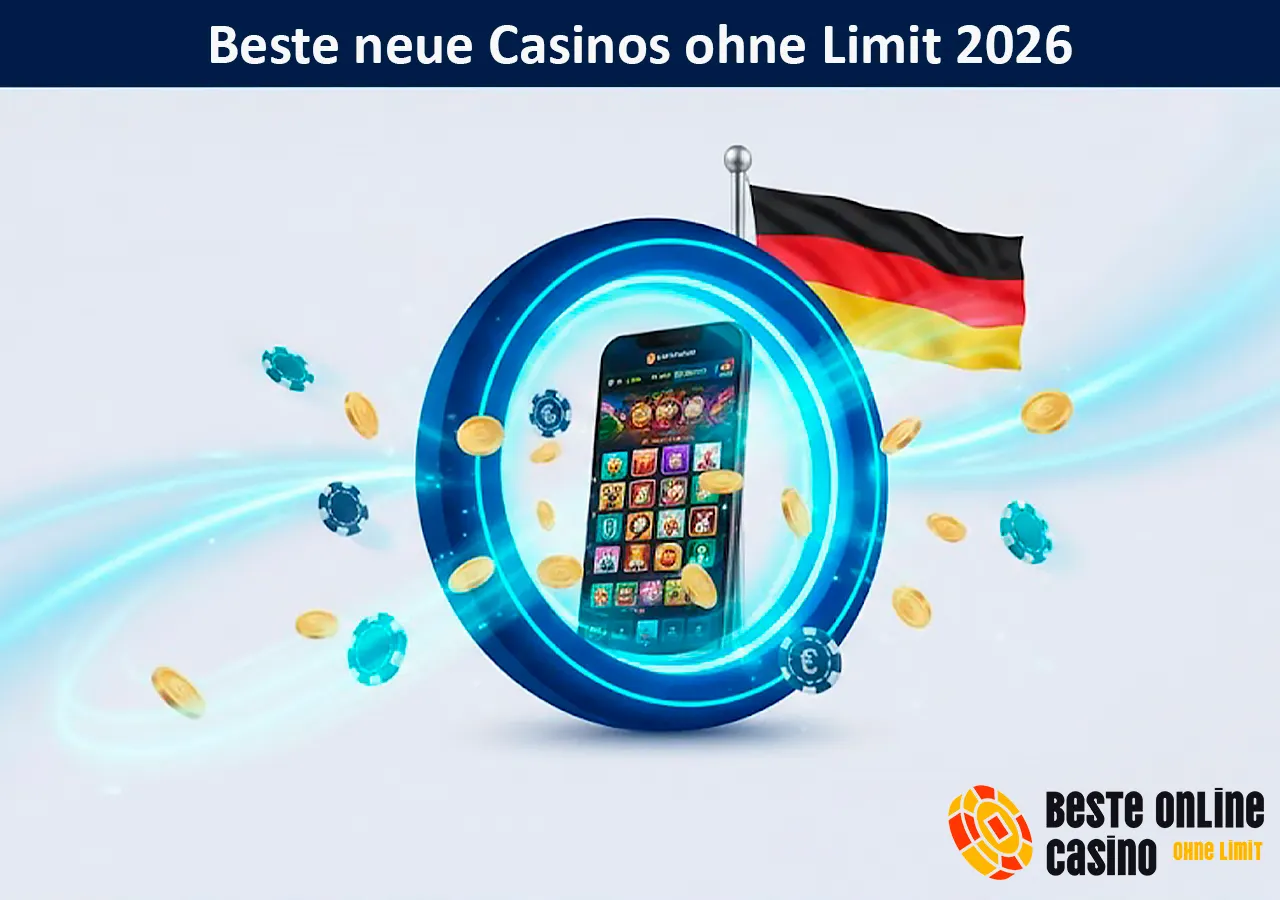 Brandneue Online Casinos ohne Limits und Einschränkungen für deutsche Spieler 2026.